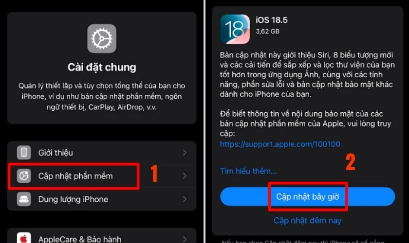 C&aacute;ch n&acirc;ng cấp iPhone 12 Pro Max l&ecirc;n iOS 18 mới nhất