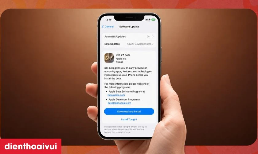 Lưu ý khi cập nhật iOS 27 trên iPhone 12 Pro Max