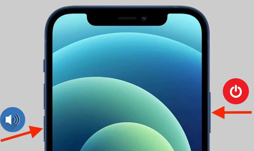 Thực hiện Hard Reset trên iPhone 12 Pro Max bằng tổ hợp phím