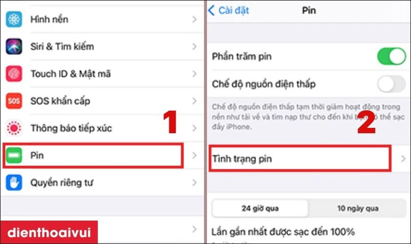 C&aacute;ch pin iPhone 13 Mini 256GB cũ trầy xước