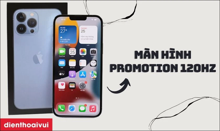 M&agrave;n h&igrave;nh ProMotion 120Hz ch&acirc;n thực 