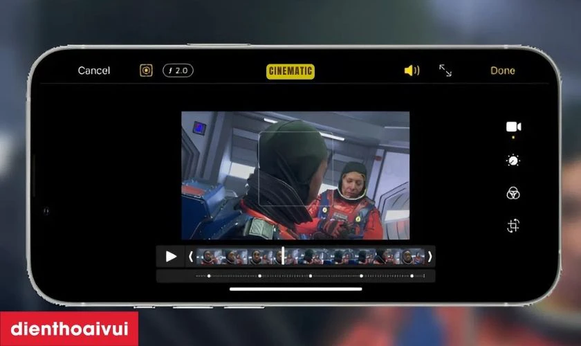 Chế độ quay phim điện ảnh tr&ecirc;n iPhone 13 Pro Max - Cinematic Mode
