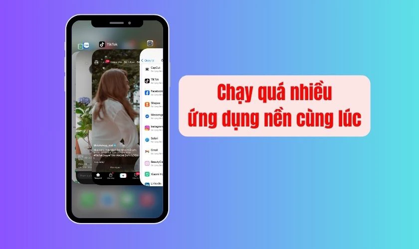 13 Pro Max bị chớp màn hình do đâu - Nhiều ứng dụng chạy nền