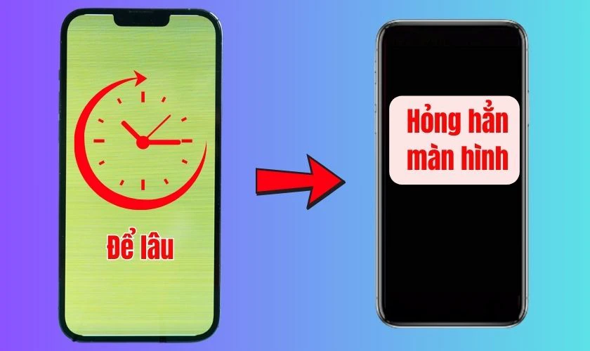 iPhone 13 Pro Max bị chớp màn hình để lâu có sao không?