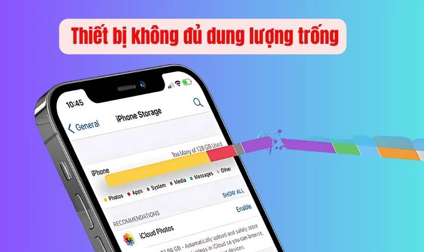 Sử dụng ứng dụng có dung lượng lớn