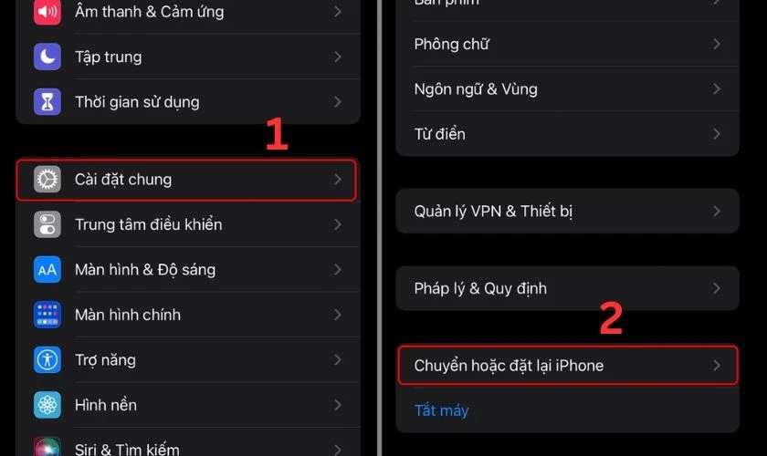 Đặt lại cài đặt trên điện thoại iPhone 13 Pro Max