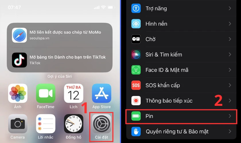 Tắt tiết kiệm pin khi iPhone 13 Pro Max bị giật, lag m&agrave;n h&igrave;nh 