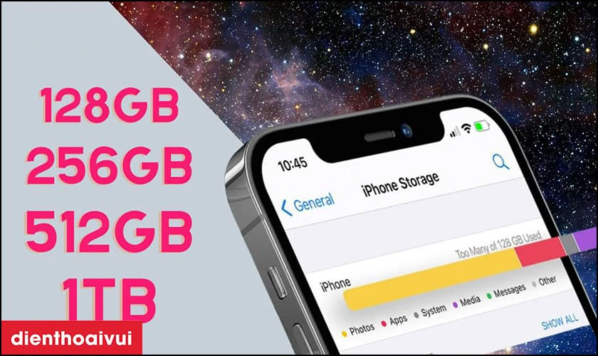 D&ograve;ng iPhone 14 Pro Max c&oacute; bao nhi&ecirc;u phi&ecirc;n bản dung lượng bộ nhớ?