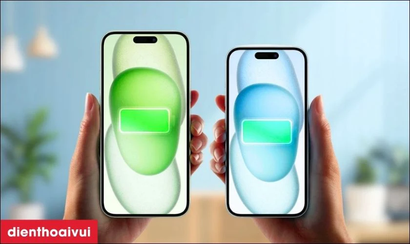 Pin điện thoại iPhone 15 Plus 128GB d&ugrave;ng cả ng&agrave;y kh&ocirc;ng lo hết