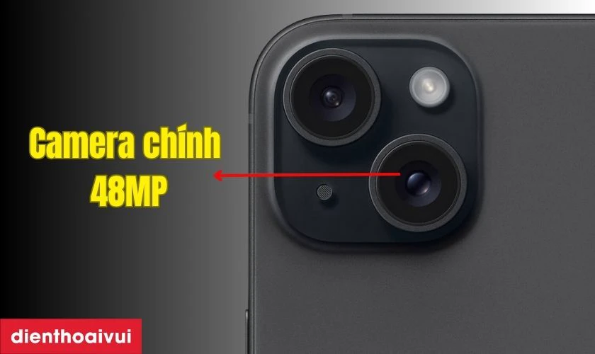 iPhone 15 Plus được trang bị camera ch&iacute;nh 48MP
