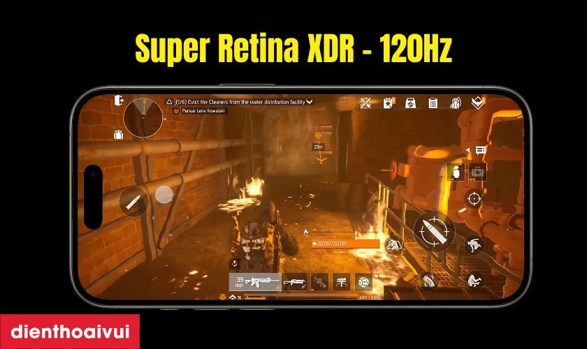 iPhone 15 Pro 128GB - Đ&atilde; K&iacute;ch Hoạt c&oacute; m&agrave;n h&igrave;nh Super Retina XDR sắc n&eacute;t