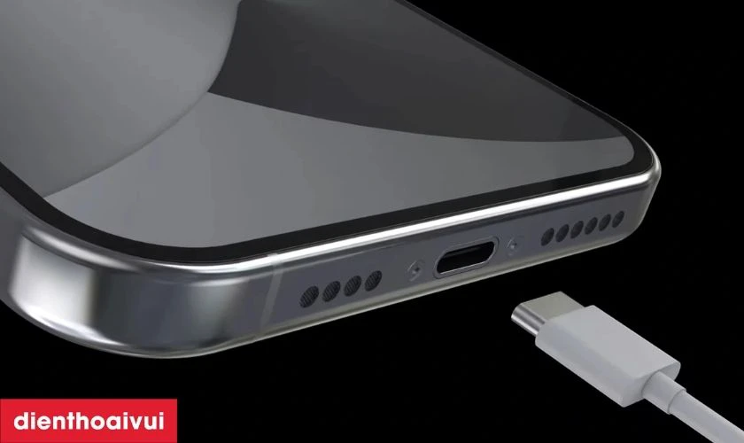 Điện thoại iPhone 15 Pro 256GB sử dụng cổng kết nối mới