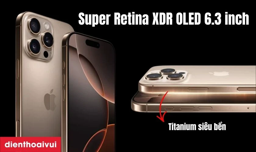 iPhone 16 Pro 512GB 2 SIM - Cũ xước cấn c&oacute; thiết kế bền, đẹp
