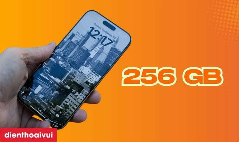 iPhone 16 Pro Max 256GB cung cấp kh&ocirc;ng gian lưu trữ lớn