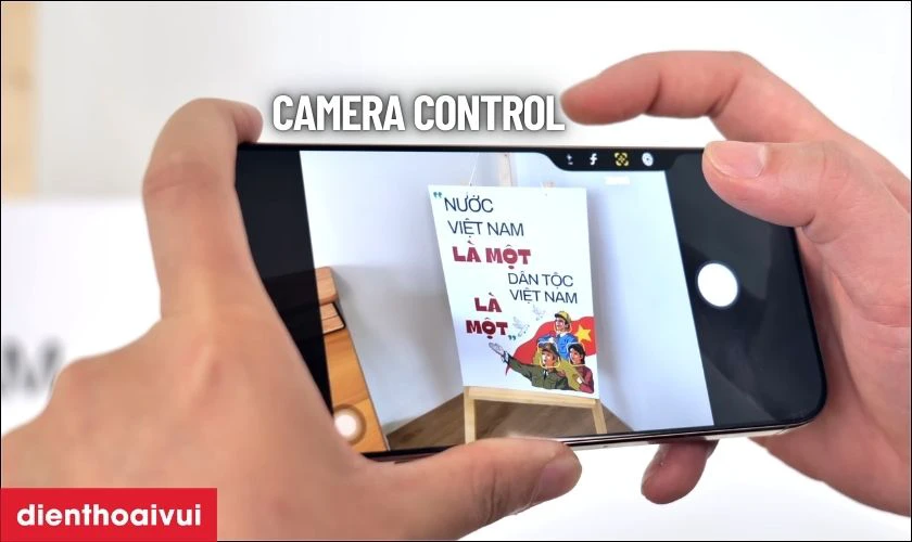 N&uacute;t Camera Control tr&ecirc;n iPhone 16 Pro Max gi&uacute;p điều khiến camera dễ d&agrave;ng