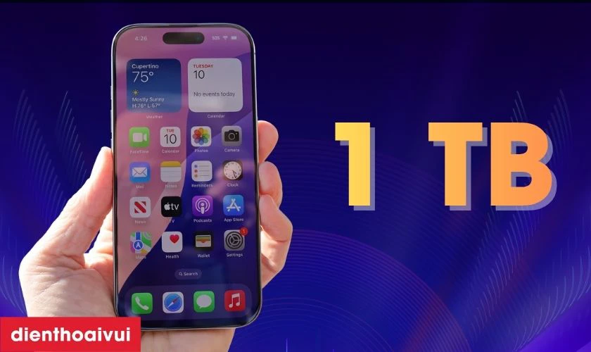 iPhone 17 Pro 1TB VN/A - Đ&atilde; k&iacute;ch hoạt sở hữu bộ nhớ 1TB ấn tượng