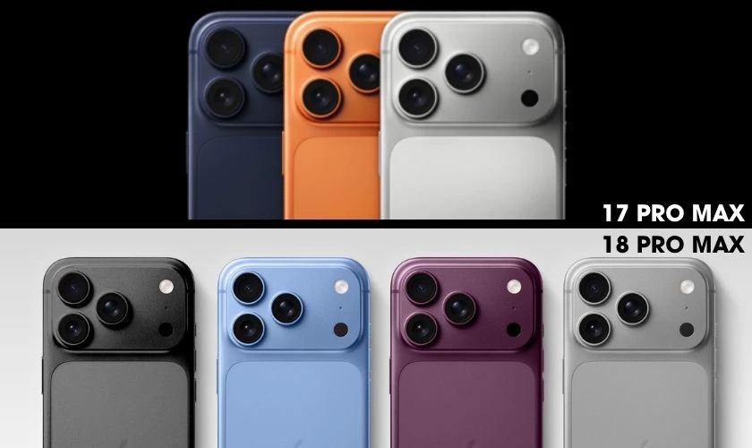 So sánh giá iPhone 18 Pro Max và iPhone 17 Pro Max