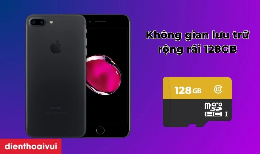 Kh&ocirc;ng gian lưu trữ rộng r&atilde;i 128GB