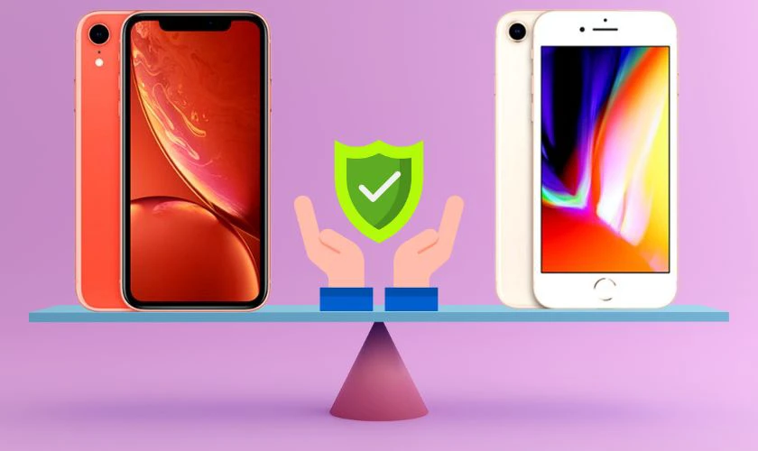 So s&aacute;nh iPhone 8 với iPhone XR về bảo mật