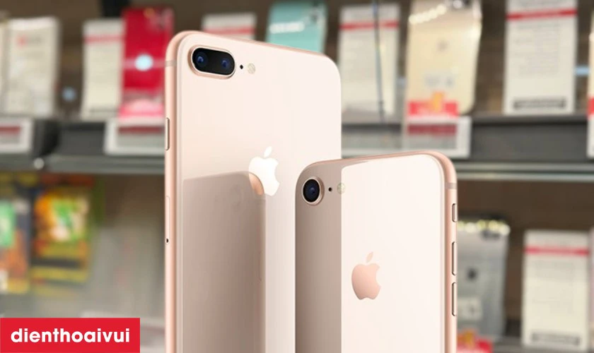 cặp đ&ocirc;i iphone 8 v&agrave; 8 plus cũ
