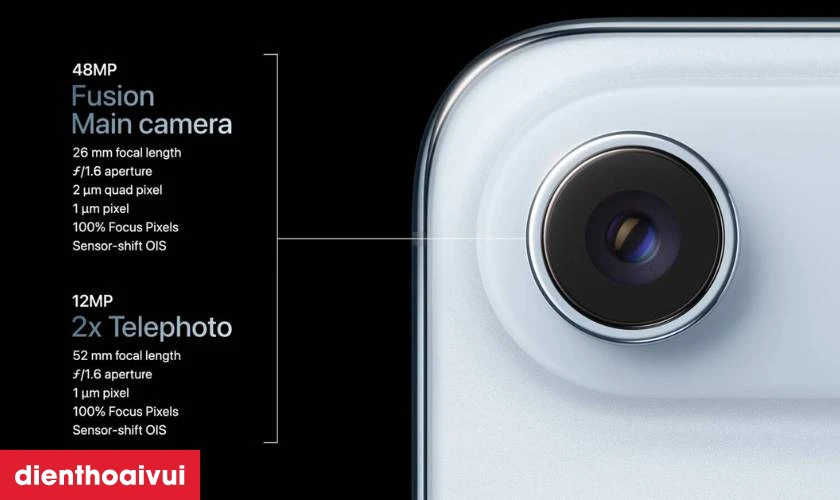 Camera 48MP Fusion ghi lại từng chi tiết sắc n&eacute;t