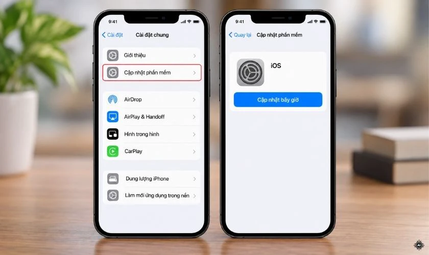 Cập nhật iOS lên phiên bản phù hợp