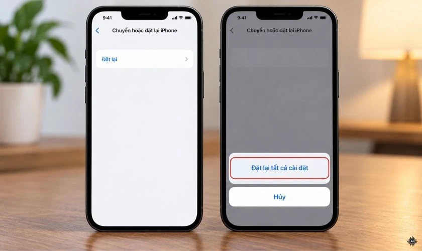 Đặt lại tất cả cài đặt trên iPhone