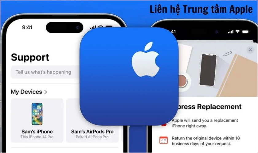 Li&ecirc;n hệ với Trung t&acirc;m dịch vụ ch&iacute;nh thức của Apple