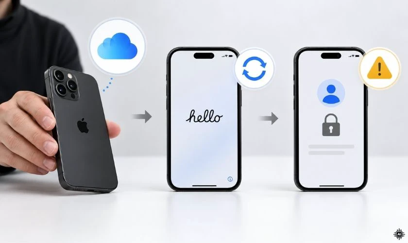 Kiểm tra sau khi xóa máy và kích hoạt lại