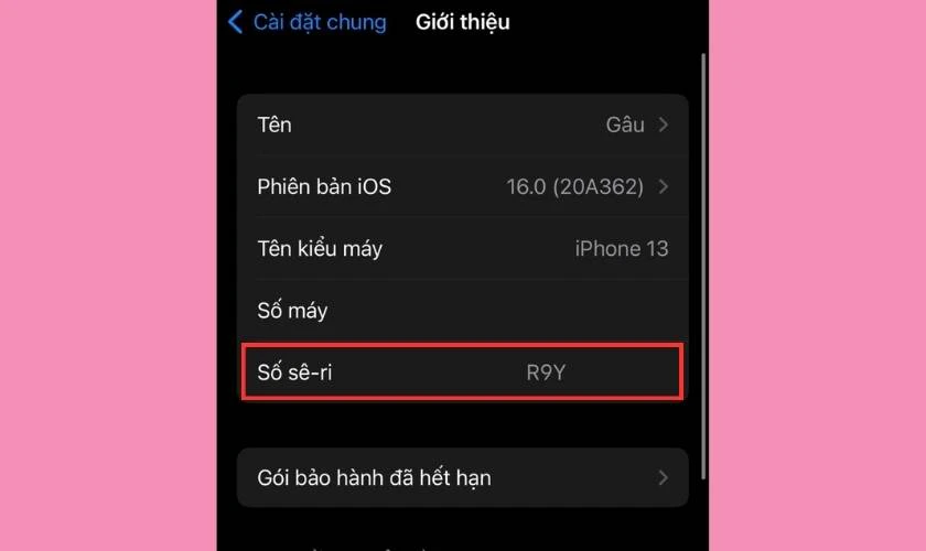 T&igrave;m d&ograve;ng Số s&ecirc;-ri v&agrave; copy d&atilde;y số