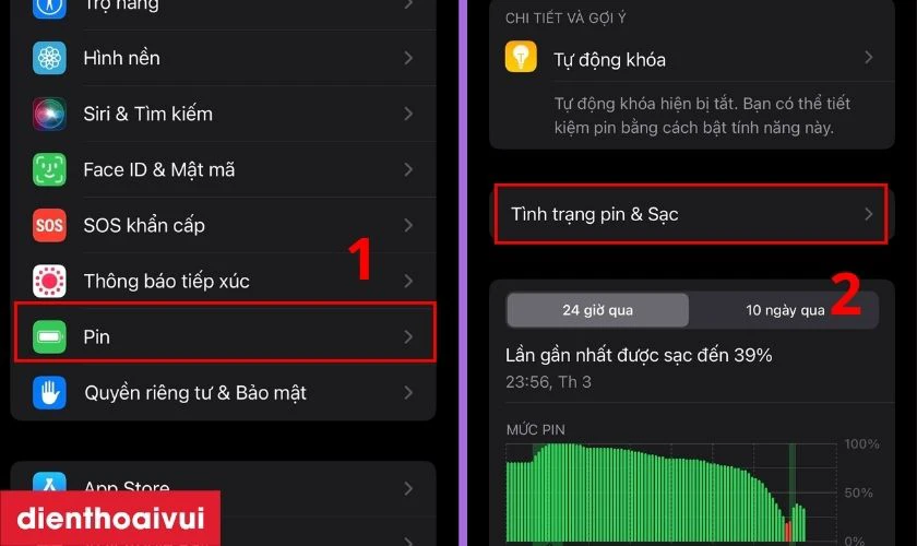 Kiểm tra t&igrave;nh trạng PIN khi mua iPhone dưới 10 triệu