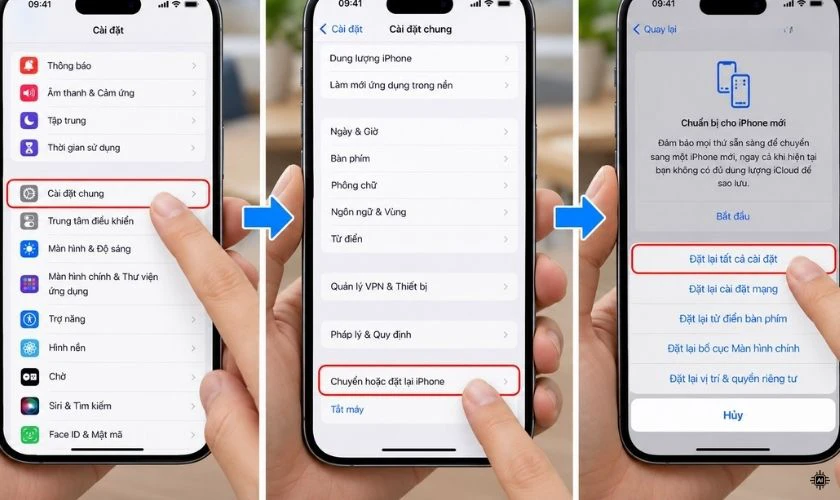 Đặt lại cài đặt khi iPhone ghi âm không có tiếng