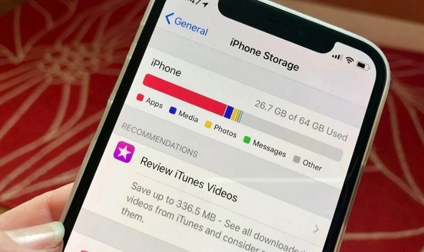 Kiểm tra và giải phóng dung lượng lưu trữ iPhone