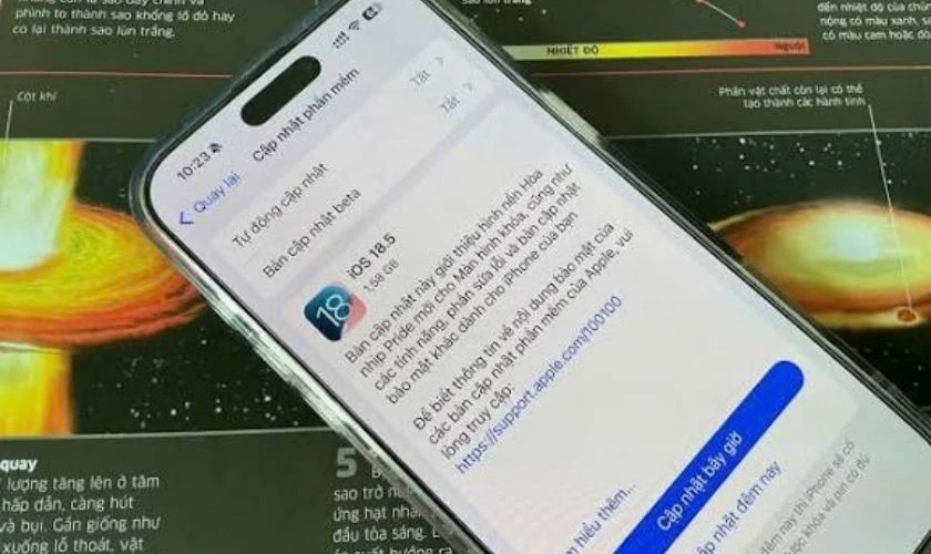 Cập nhật iOS lên phiên bản phù hợp khi iPhone không chụp màn hình được