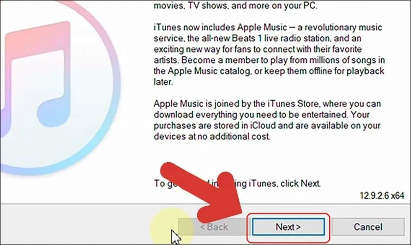 Tiếp tục, bạn nhấn Next khi iPhone không lên nguồn
