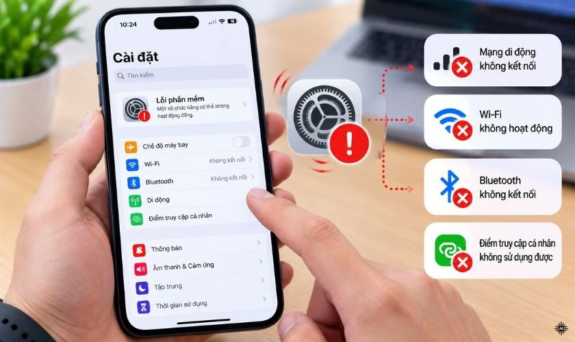 iPhone gặp lỗi phần mềm
