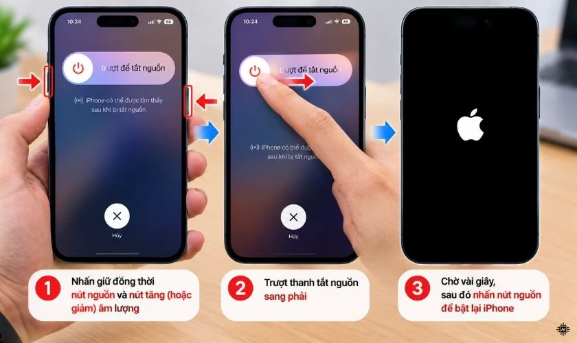 Khởi động lại iPhone
