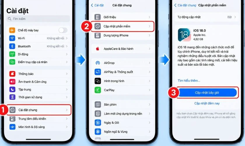 Cập nhật iOS lên phiên bản mới
