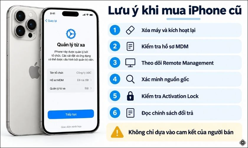 Cần lưu ý gì khi mua iPhone cũ để tránh MDM?