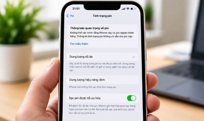 iPhone thông báo quan trọng về pin là gì?