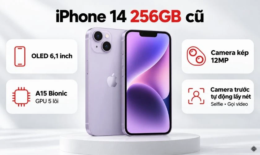 iPhone cũ trên 10 triệu đáng mua - iPhone 14 256GB cũ