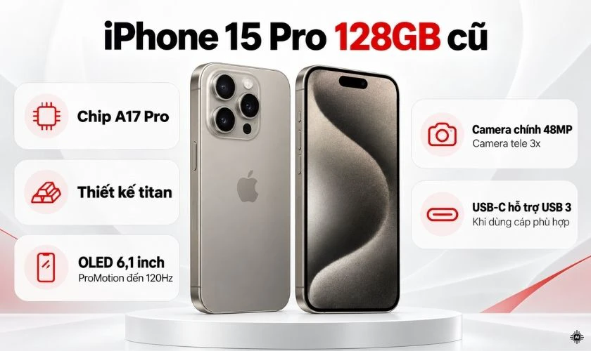 iPhone 15 Pro 128GB cũ