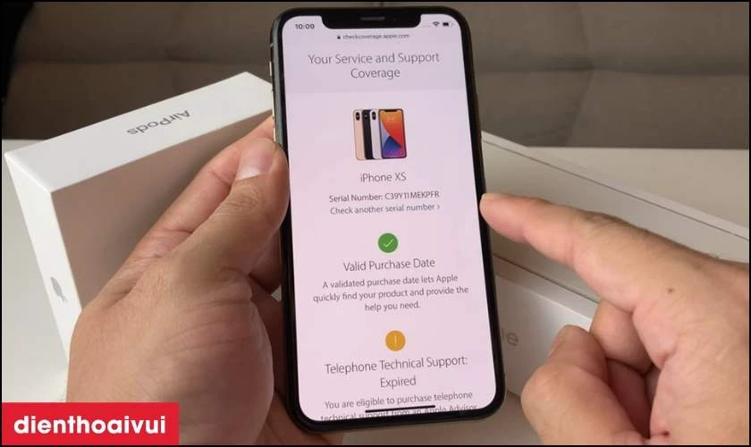 Nhập v&agrave;o số IMEI của điện thoại