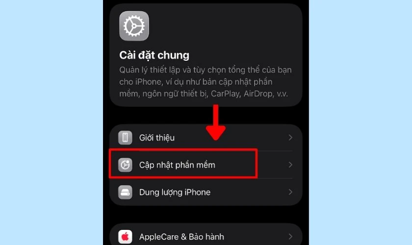 Cập nhật phần mềm