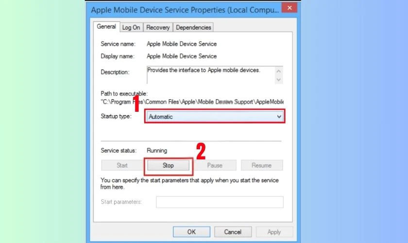 Sửa lỗi Apple Mobile Device Support