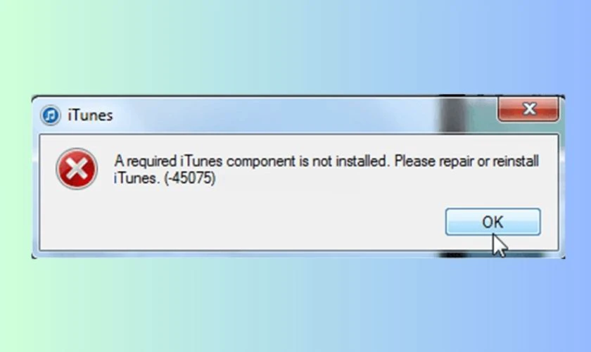 iTunes kh&ocirc;ng nhận iPhone nguy&ecirc;n nh&acirc;n do lỗi c&agrave;i đặt iTunes