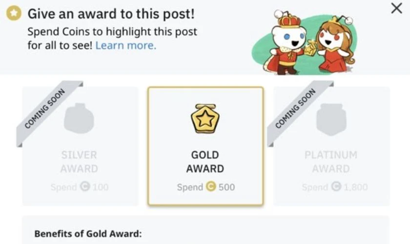Reddit Gold l&agrave; g&igrave;?