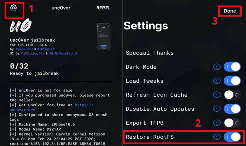 Jailbreak l&agrave; g&igrave;? Hướng dẫn x&oacute;a Jailbreak bằng Unc0ver kh&ocirc;ng tốn ph&iacute;