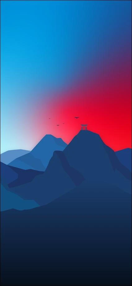 Hình nền iOS 17 xanh dương
