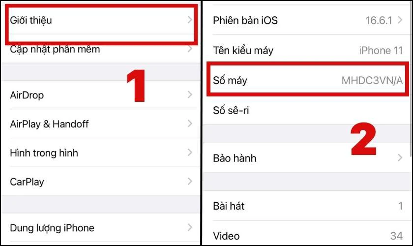 V&agrave;o mục Giới thiệu để t&igrave;m Số m&aacute;y